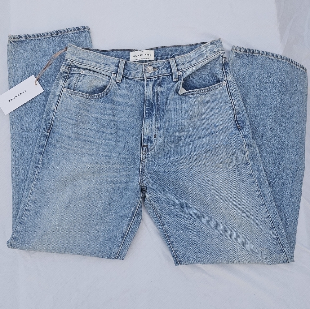 SLVRLAKE LONDON HEARTACHE light wash straight leg jeans size 31 & 32